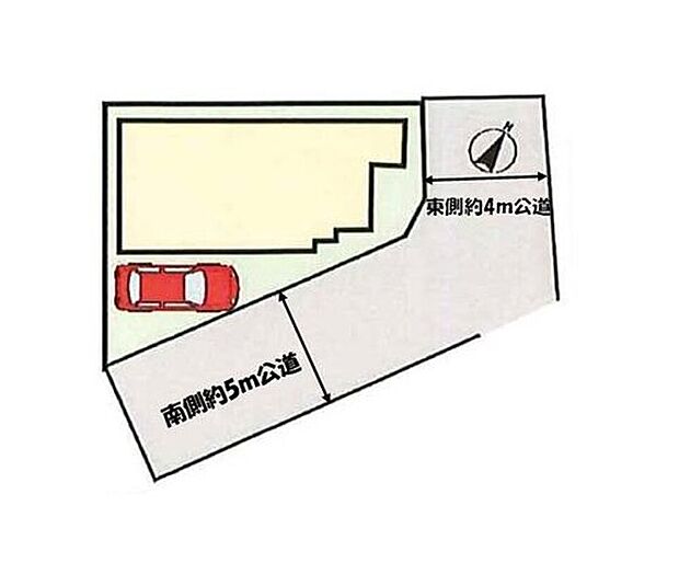 【全体区画図】陽光と風の心地よさを感じる角地の住まいです♪
陽当たりの良い南道路に面しています☆
