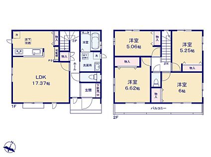 間取り図（4LDK・LDK17.37帖）