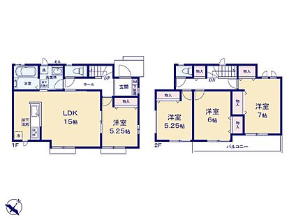 間取図（4LDK・15帖LDK）
