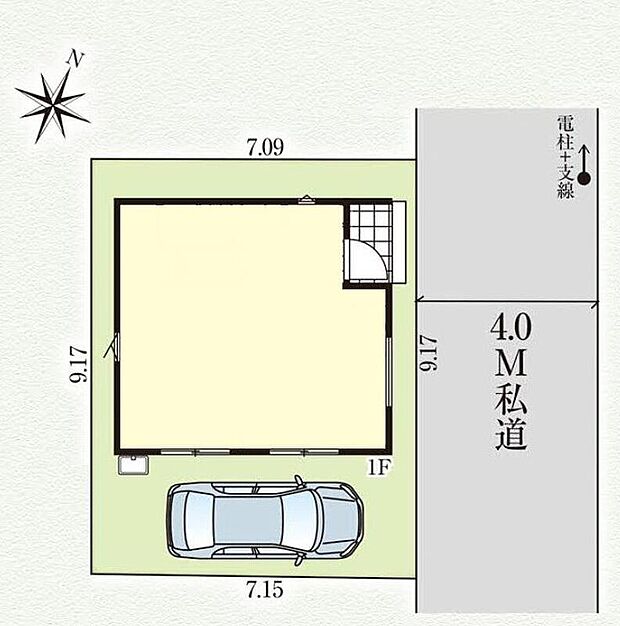 【全体区画図】南側にカースペースを設け、陽当たりと開放感がございます。
暮らしやすさと安らぎを感じる邸宅です。