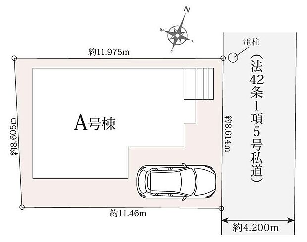 【全体区画図】カースペースございます。
自転車も駐輪できるゆとりがございます。