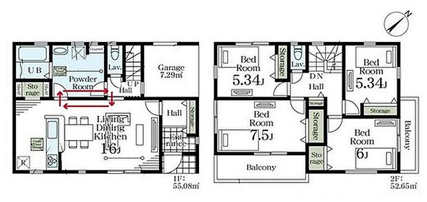 (1号棟)、価格2780万円、4LDK、土地面積109.37m2、建物面積107.73m2