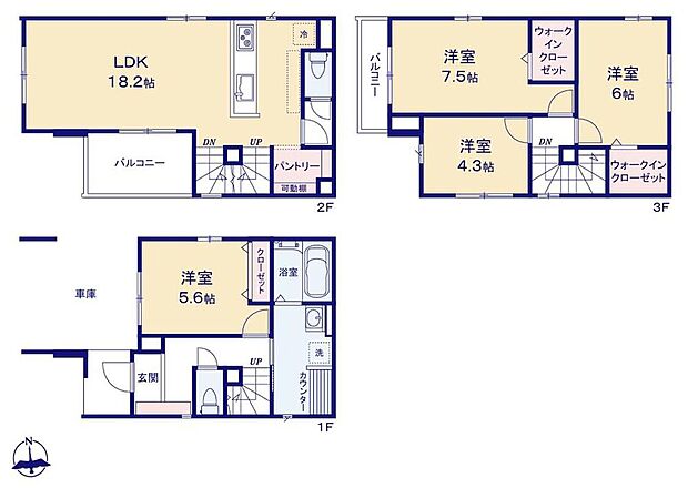 (3号棟)、価格4999万円、4LDK、土地面積74.29m2、建物面積122.78m2