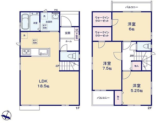 (B号棟)、価格6890万円、3LDK、土地面積81.84m2、建物面積89.11m2