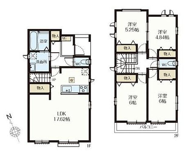 (D号棟)、価格4390万円、4LDK、土地面積112.05m2、建物面積95.22m2