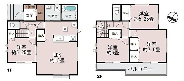 (A号棟)、価格3490万円、4LDK、土地面積108.61m2、建物面積95.64m2