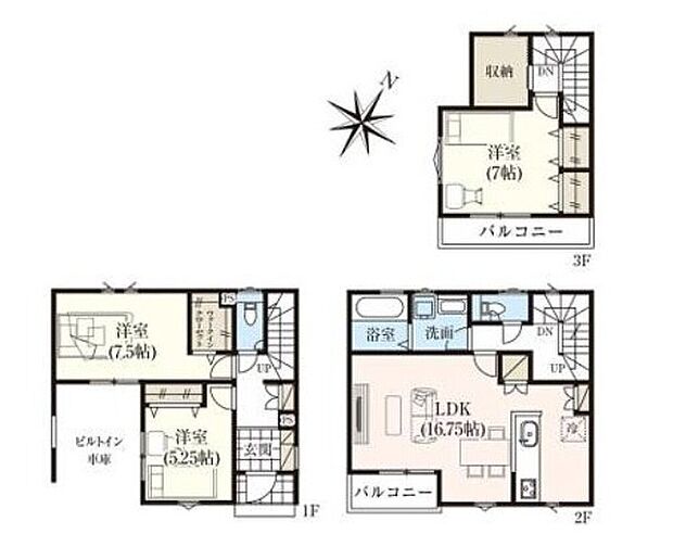 【3LDK】建物面積は車庫部分（約10.56m2）含まれます。

☆LDKに収納を設置☆
LDKに収納スペースを設置しました。すぐ使う物でも隠しておきたい掃除道具などの収納にも便利です♪リビングがすっきりと落ち着きます！