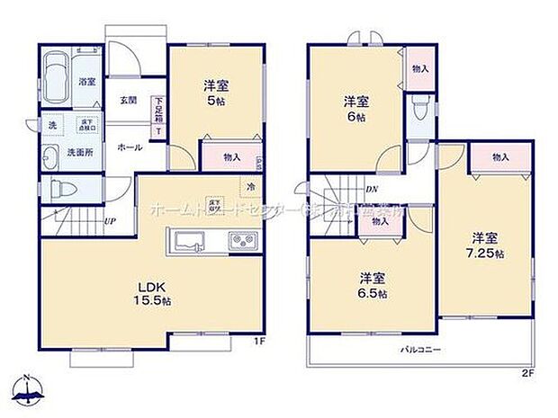 【4LDK】☆全居室収納付き☆
全居室に収納がついていますので、お部屋がスッキリと片付き広く使えます♪