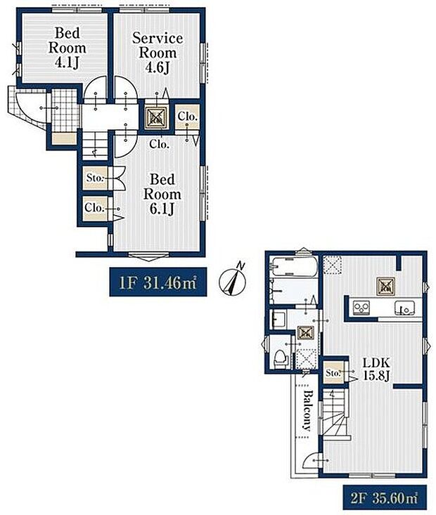 【3LDK】☆2階にリビングを設置☆
2階に15.8帖のLDKを設置しました。南向きの明るく開放感のある空間となり、2階で視線も気になりません♪