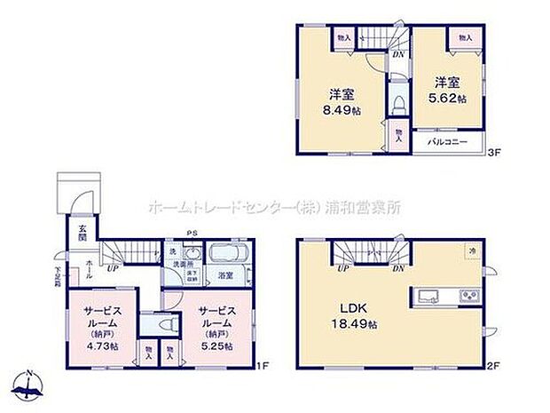 【2LDK+2S】☆主寝室は8帖でゆったり☆
ゆとりの主寝室は、8帖あり収納が2ヵ所あるので、お部屋がスッキリ片付きます♪