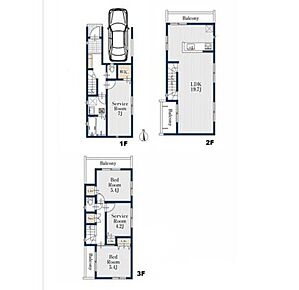 ウォークインクローゼットを完備！衣類だけでなく、鞄などの小物からスーツケースやレジャー用品などの大きな物までたっぷり収納出来ます♪広々としたバルコニーはシーツなど大きな洗濯物もらくらく干せます☆ 