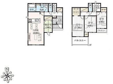 リビング隣接に3帖の和洋室があるので扉を開けると開放感ありお子様の遊び場や客間にぴったりです！２F主寝室には収納力豊富なWICを設置♪洋服や小物類など、目的に応じてすっきり美しい収納を実現します♪ 
