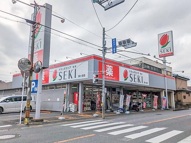 ドラッグストアセキ鳩ヶ谷店（約750m）
