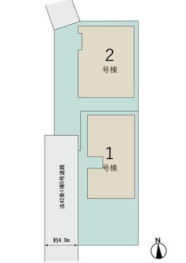 【全体区画図】カースペース2台完備!東京外環自動車道路も近いのでドライブも楽々☆スーパー、コンビニ、ドラッグストアが徒歩10分内の快適環境♪ぜひ一度ご覧下さい!