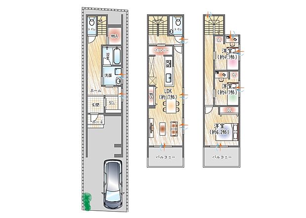 【【モデルハウス確定図】】(土地建物価格:4870万円)
約17帖の広々LDKで家族が自然と集まる空間。SCL・パントリーなど各所の収納でスッキリ◎