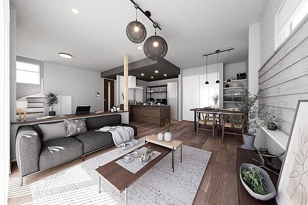 家族が自然とつながる、段差リビングのある住まい