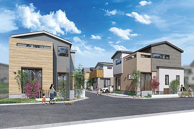 【木のぬくもりと彩り豊かな植栽に包まれる全14邸】