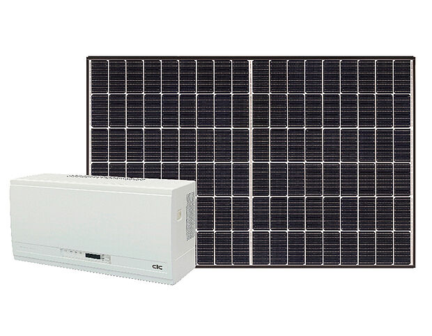 【太陽光発電システム3.06kW】太陽光で発電した電気はパワーコンディショナにより効率的に家庭用の電力に変換して自家消費し、停電時でも日射があれば電気製品を使うことができます。