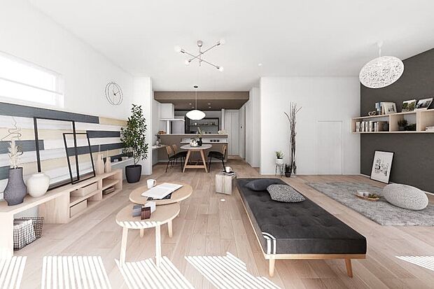 【多目的に使えるアトリエ空間のある住まい】桐壁材〈KIRINOKA〉が彩る空間に、家族の成長やライフスタイルに合わせて使える“アトリエ空間”をプランニング。リビングと一体になったひと続きの広がりある空間は、学びの時間や在宅ワーク、趣味スペース