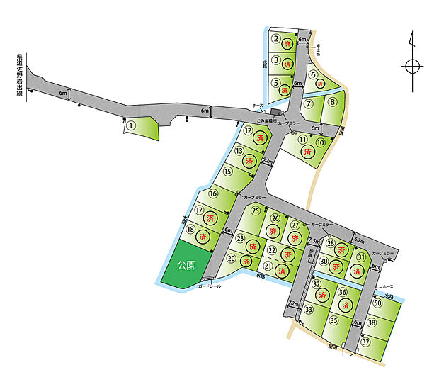 【区画図】※分譲住宅として販売している号地もございます。