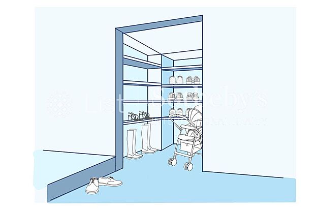 【その他】■SIC■玄関にはSICをご用意。履物だけでなく、お子さんのスポーツ用品やキックボードなど、家の中に入れたくないものも収納できてうれしいですね。