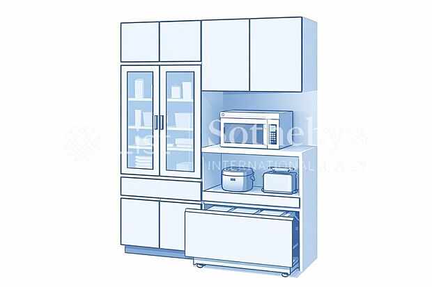 【その他】■カップボード■キッチン背面には収納豊富なカップボードが標準装備。キッチンと同じ面材を使用していて統一感も◎豊富な収納スペースでキッチンがすっきりと保てます。