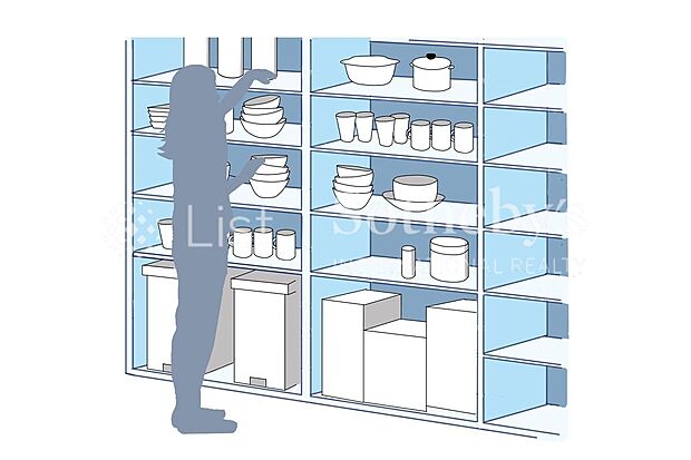 【その他設備】パントリーが付きキッチン用品や食料の備蓄などに便利なスペースです!災害時用の水や保管食なども置く事ができるので便利な収納スペースになりますね!