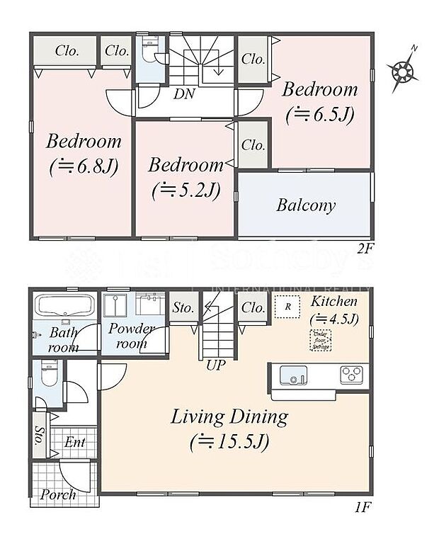 【3LDK】※図面と異なる場合は現況を優先