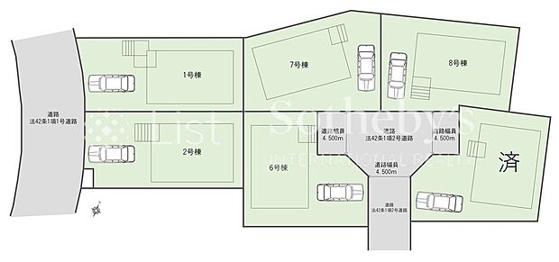 【全体区画図】※図面と異なる場合は現況を優先。