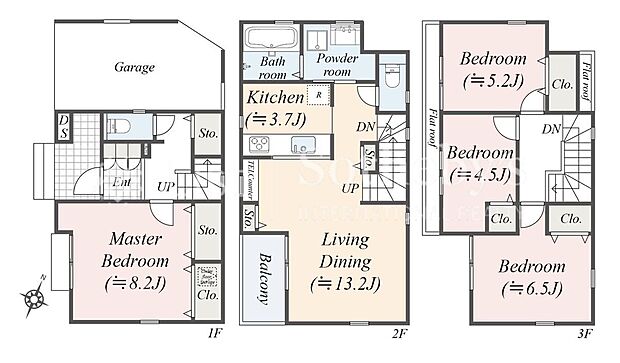 【4LDK】※図面と異なる場合は現況を優先