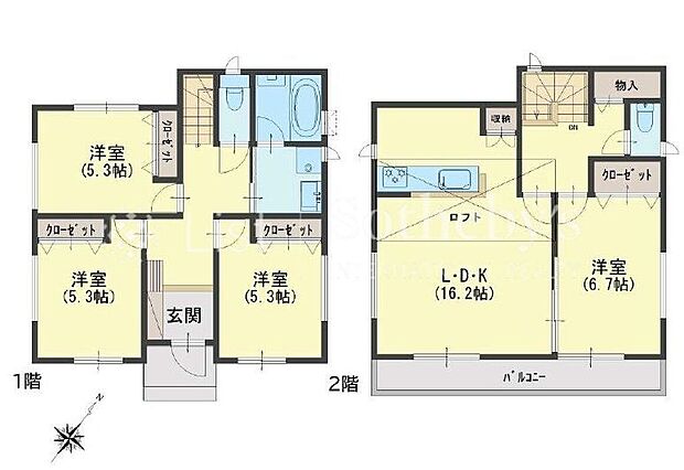 【4LDK】※図面と異なる場合は現況を優先。