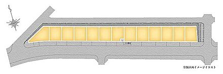 販売土地面積：103.07m2 ～ 106.06m2
販売土地価格：2700万円～3150万円 