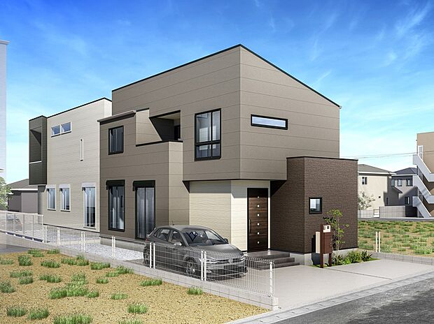 【建物プラン例】シックなニュアンスカラーが洗練された外観！自由設計で叶えるスタイリッシュな邸宅。