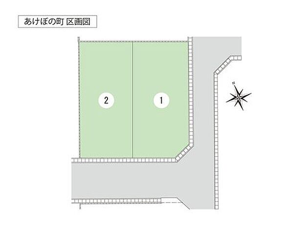 【【区画図】】スーパー・小学校・病院が徒歩10分以内にそろう好立地!