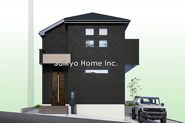 【1号棟完成予想パース】建物の基礎・構造といった目には見えにくい部分もしっかりこだわった快適な住空間です。