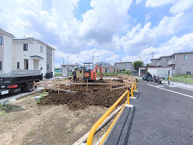 【現地写真】建物の基礎・構造といった目には見えにくい部分もしっかりこだわったお家です。安心して永くお住まいいただけます。