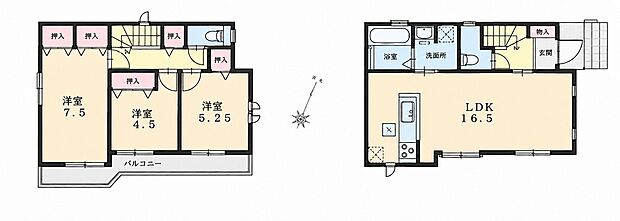 【C号棟参考プラン】建物面積102.75m2 建物価格1,292万円