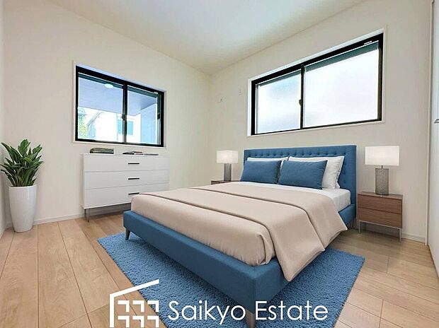 寝室（1号棟）※家具類はCG加工しています。