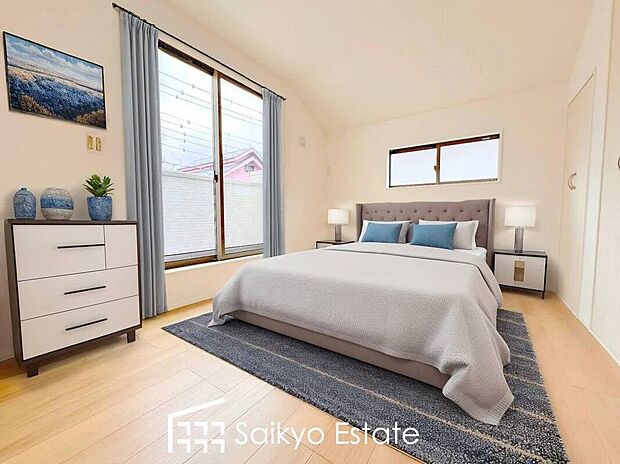 【居室【施工例】】2面採光で明るく風通しも良好です！天気の良い日は是非窓を開けて空気の入れ替えをしてみるのはいかがでしょうか♪