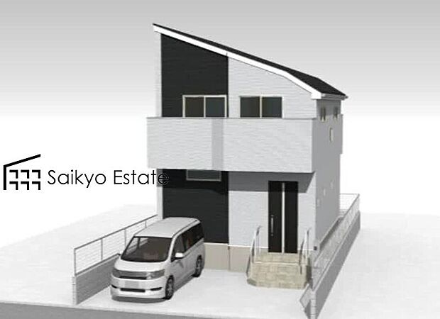 【外観完成予想図】前面道路、幅員がございますので、駐車もスムーズに行えます!駐車が少し苦手なママさんでも安心ですね♪