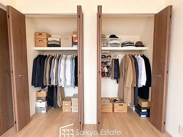 【収納(施工例)】各居室に収納を設けておりますので、衣類の他にもカバンや小物など何でも収納して、居室の全空間を有効活用できます♪