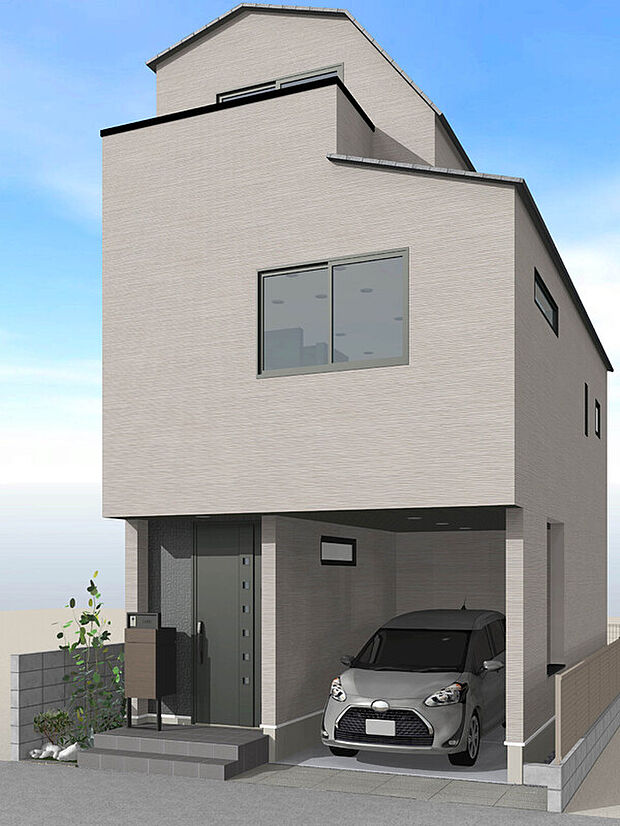 【建物完成イメージパース】
2駅4路線利用可能な交通利便性が高い立地に暮らしやすさを追求したLDK16.25帖の3階建て3部屋プランの新築分譲住宅が限定1棟で販売開始！