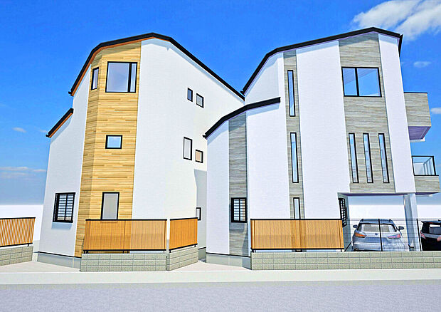 【建物イメージパース:外観】
京成本線「堀切菖蒲園」徒歩13分の角地に佇む新築分譲住宅全2棟が販売開始!