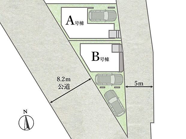 【区画図】
保育園徒歩4分、幼稚園徒歩9分、小学校徒歩7分とお子様の送り迎えや通学がしやすい徒歩圏内に教育施設が揃っているので子育て世帯でも安心して暮らせる物件。