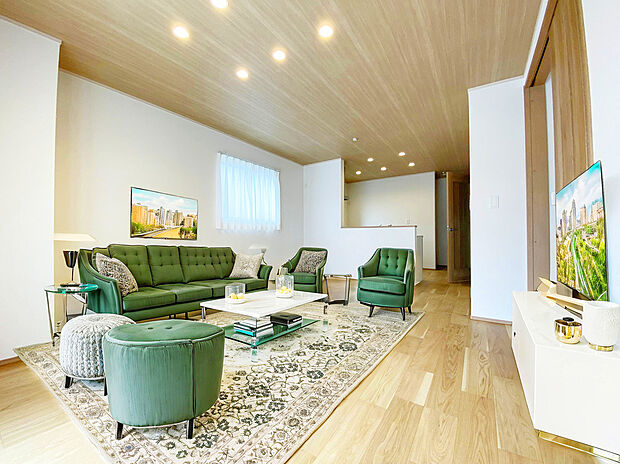 【【施工例：LDK】】「設計住宅性能評価書」「建設住宅性能評価書」取得高仕様なプランで快適な暮らしを叶える邸宅。