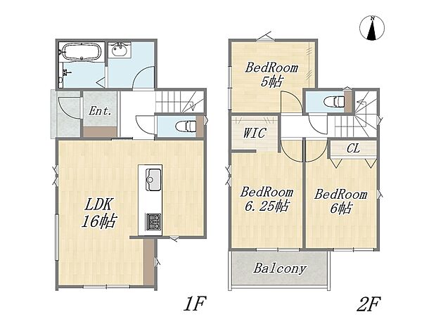 【【参考プラン:2号地】】Plan:3LDK+WIC+ワイドバルコニー+カースペース2台
建物面積:79.49m2
建物参考価格:2000万円