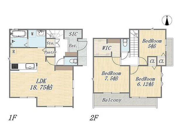 【3LDK+WIC+SIC+Pantry+ワイドバルコニー】太陽光パネル設置予定