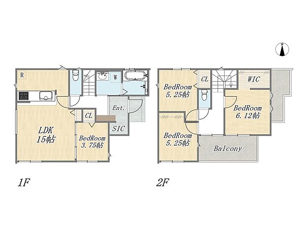 【4LDK+WIC+SIC+ワイドバルコニー+カースペース2台】太陽光パネル設置予定