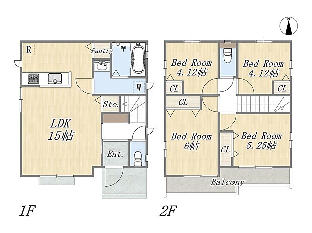 【【参考プラン:B号地】】Plan:4LDK+カースペース
建物参考価格:1500万円
建物面積:84.04m2
