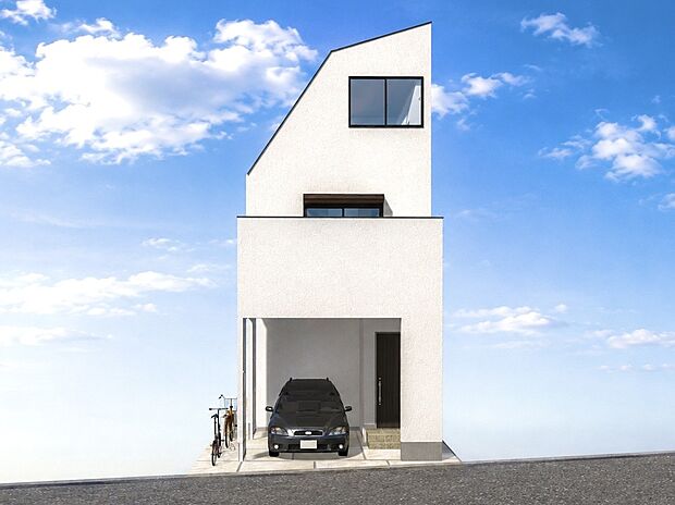 【【建物プラン例：3階建て】】大容量収納が備わったカースペース付3部屋プランの参考建物プランをご用意！ライフスタイルに合わせて選べる2階建て・3階建ての2通り。限られた空間を最大限に活かした住まいづくりをご提案。